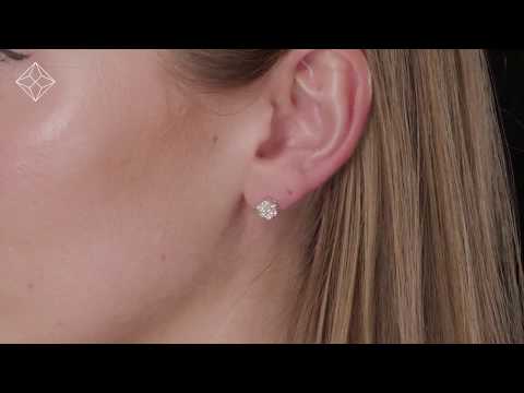 Lab Diamond Cluster Earrings 0.50ct H/SI Quality set in 9K White Gold