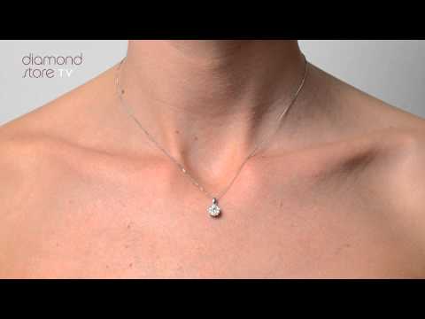 Galileo 1.00ct Solitaire Look Diamond 0.41ct And Platinum Necklace