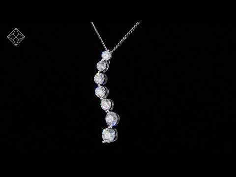 Lab Diamond Life Journey Necklace 1.00ct H/Si in 9K White Gold