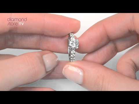 Sidestone Engagement Ring 1.50ct H/SI Diamonds in Platinum CFCO3