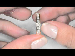 Lauren Lab Princess Diamond Eternity Ring 18K Gold 2.00ct G/Vs