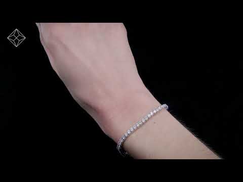 6ct F/VS Lab Diamond Tennis Bracelet Claw Set in 9K White Gold