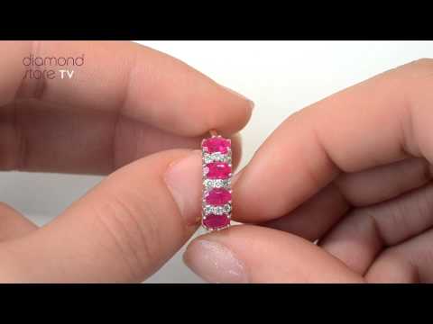 Ruby 1.12ct And Diamond 9K Gold Ring