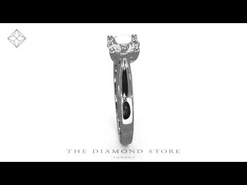 Certified 1.00CT Grace Platinum Engagement Ring G/VS