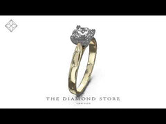 1 Carat Diamond Engagement Ring Grace Lab FVS1 IGI Certified 18K Gold
