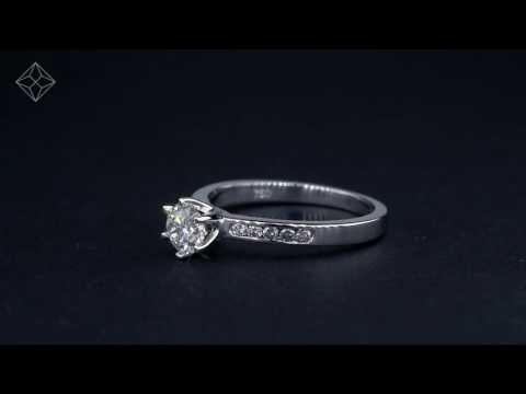 Charlotte GIA Diamond Engagement Side Stone Ring Platinum 1.20CT G/VS