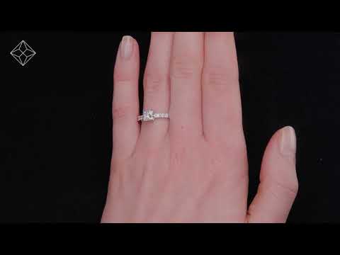 Katerina Princess Diamond Engagement Ring 18KW Gold 0.85ct G/VS1