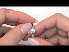 1.5ct Diamond Engagement Ring Low Set Chloe Lab F/VS1 18K White Gold