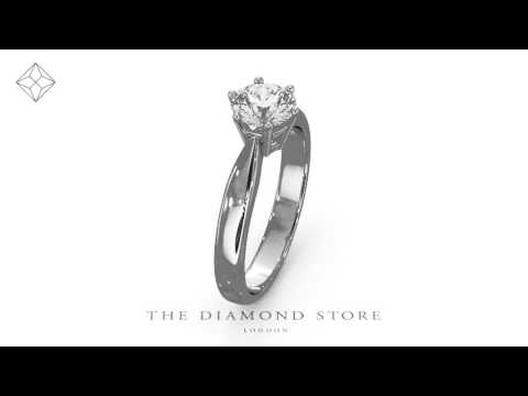 Certified 0.90CT Chloe High Platinum Engagement Ring G/VS