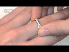 18K White Gold Princess Diamond Half Eternity Ring 0.50CT G/VS