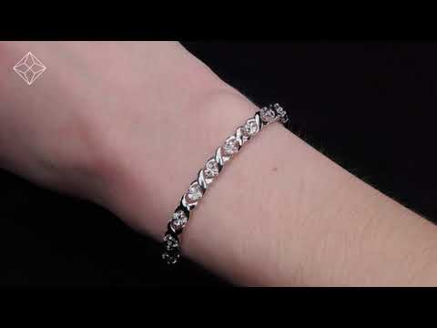 Diamond Kisses Bracelet With 0.05ct Set in 925 Silver
