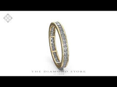 Lauren Lab Princess Diamond Eternity Ring 18K Gold 1.00ct G/Vs