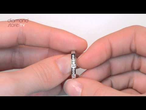 Rae 18K White Gold Diamond Half Band Eternity Ring 0.25CT G/VS