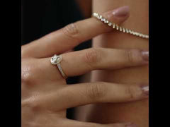 Masami Pear Shaped Pave Diamond Engagement Ring 0.15ct 9K Yellow Gold
