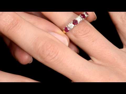 Ruby 1CT and Diamond Ring 0.50CT 18K Gold FT32