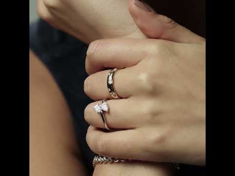Seamless Lab Diamond Ring 0.26ct in 18K Gold Vemeil