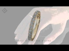 15 Stone Chloe 18K Gold Lab Diamond Eternity Ring 1.00ct G/Vs