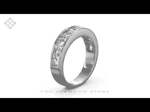 Rae 18K White Gold Lab Diamond Half Band Eternity Ring 2.00CT F/VS