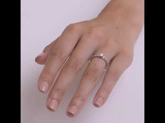 Entwine 0.30ct Round Cut Lab Diamond Solitaire Engagement Ring with Side Stones in Sterling Silver