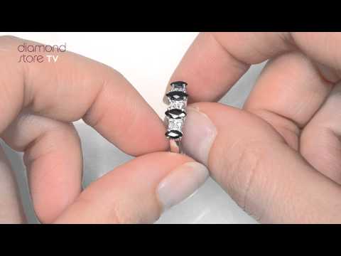 Sapphire 0.76ct And Diamond 9K White Gold Ring