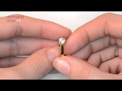 Half Carat Diamond Engagement Ring Grace Lab F/VS1 18K Gold