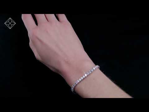 8ct Lab Diamond Tennis Bracelet Claw Set in 9K White Gold