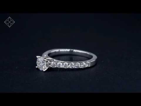 Natalia GIA Diamond Engagement Side Stone Ring Platinum 1.50CT G/SI1