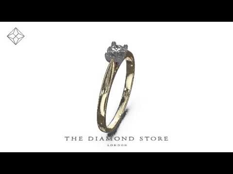 Engagement Ring Grace 0.25ct Lab Diamond H/Si in 18K Gold