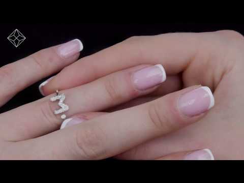Lab Diamond Initial 'O' Ring 0.07ct Set in 925 Silver