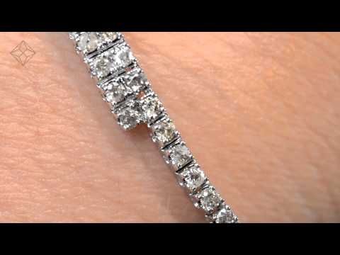 Diamond Bangle 0.50ct 9K White Gold