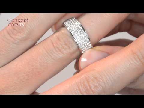 18K White Gold Diamond Pave Ring 0.45ct H/si