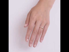 Entwine 0.30ct Heart Cut Lab Diamond Solitaire Engagement Ring with Side Stones in 18K Gold Vermeil
