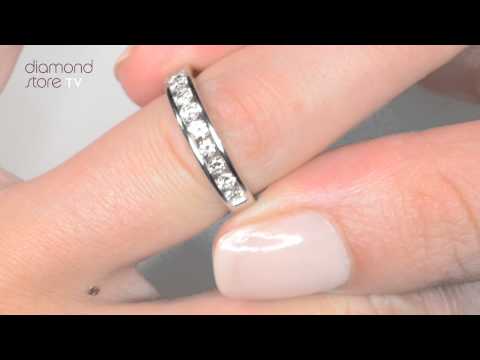 Rae Platinum Lab Diamond Half Band Eternity Ring 0.50CT G/VS