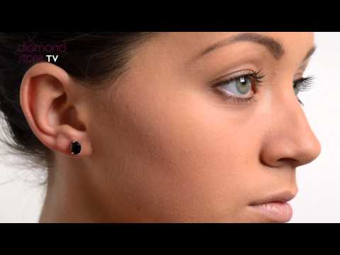 Sapphire 7mm x 5mm and 9K White Gold Earrings