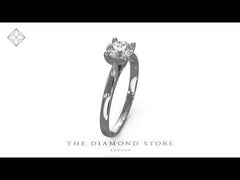 Certified 0.70CT Grace Platinum Engagement Ring H/SI