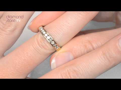Rae Half Eternity Ring 0.33CT Diamond 9K Yellow Gold
