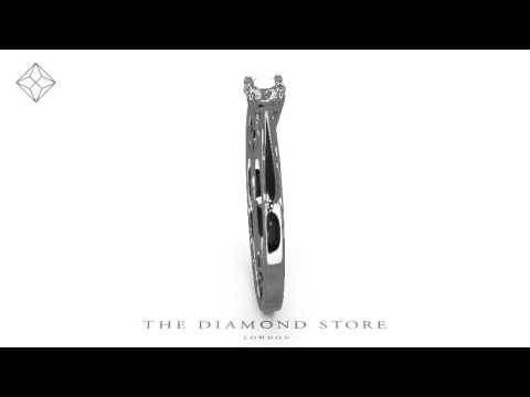 Engagement Ring Certified Elysia 18K White Gold Diamond 0.25CT