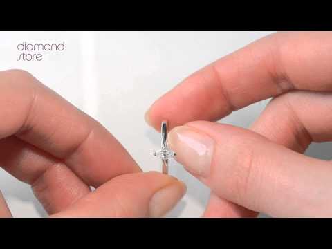 Engagement Ring Certified Marquise 18K White Gold Diamond 0.25CT G/VS