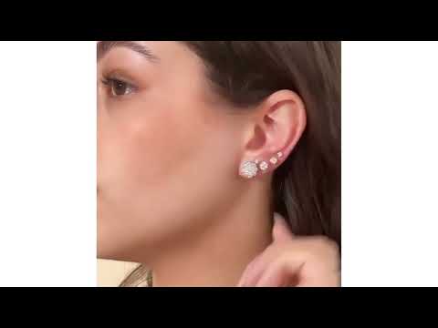 Lab Diamond Stud Earrings 0.50ct H/Si Quality in 9K White Gold - 4.2mm