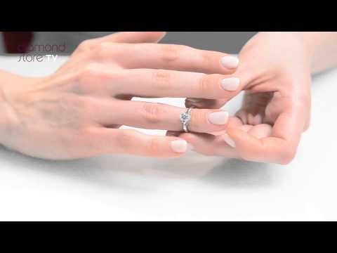 Aquamarine 0.70CT And Diamond 18K White Gold Ring N4442