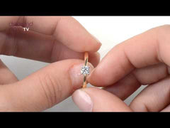 Engagement Ring Elysia 0.33ct Lab Diamond F/VS in 18K Gold