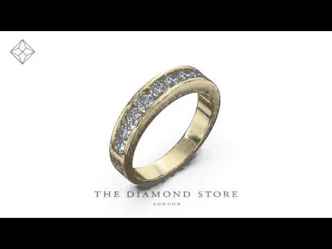Rae 18K Gold Diamond Half Band Eternity Ring 1.00CT H/SI