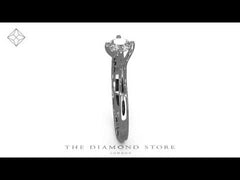 Engagement Ring Certified Lily 18K White Gold Diamond 0.50CT