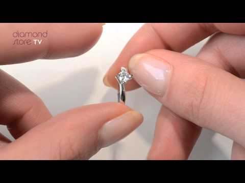 Certified Lily Platinum Diamond Engagement Ring 0.25CT-F-G/VS