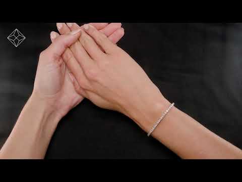 4ct Lab Diamond Tennis Bracelet Claw Set in 9K Yellow Gold