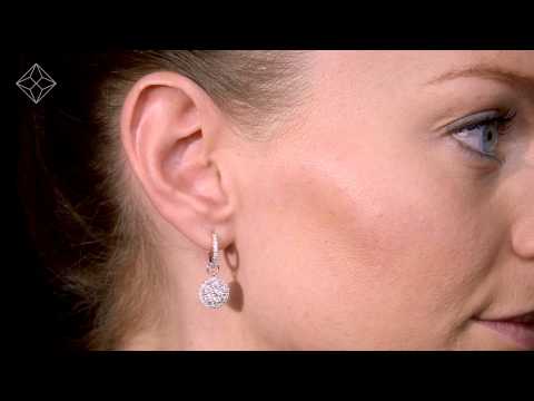 Halo Lab Diamond Drop Earrings - Florence - 1.50ct - in 9K White Gold