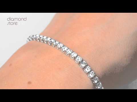 Chloe Lab Diamond Tennis Bracelet 7.00ct F/VS Set in 18K White Gold