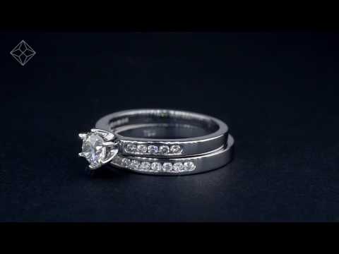 Charlotte GIA Diamond Engagement Side Stone Ring Platinum 1.20CT G/VS