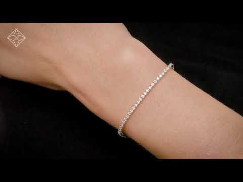 2CT Tennis Bracelet Lab Diamonds Claw Set in 9K Yellow Gold
