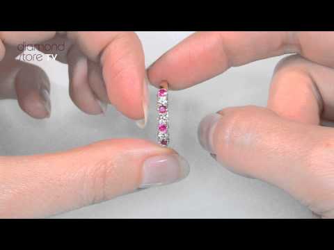 Ruby 0.30ct And Diamond 9K White Gold Ring